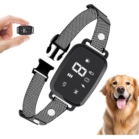 Collier Anti Aboiement Chien, pour Petits Et Grands Chiens, Rechargeable, avec 8 Sensibilités Réglables, 3 Modes (Buzzer, Vibrateur, Choc Électrostatique), Étanche Ip67, Noir (1/5)