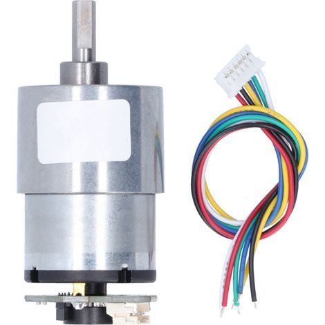 Moteur Réducteur Micro DC JGB37‑520 avec Encodeur, 12V, 1000 RPM, Moteur Électrique à Engrenages