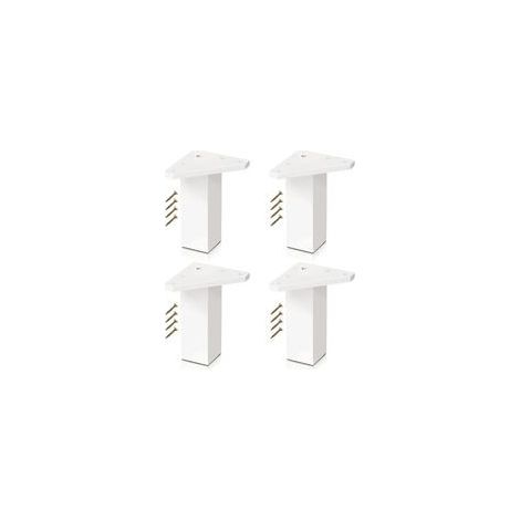 Pieds de Meubles Blancs, Lot de 4, Hauteur 10 cm, Pour Table, Bureau, Meubles DIY avec Vis Incluses (1/4)