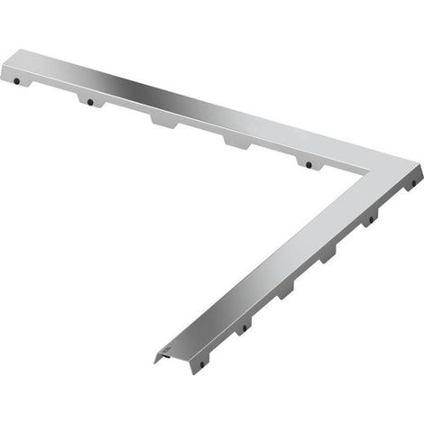 Tece TECEdrainline - Grille pour caniveau à douche d'angle 1000 mm, acier inoxydable poli 611082