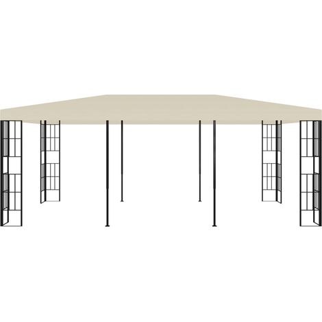 Tonnelle Barnum de Jardin, Pavillon, Pergola, Tente de jardin, 3x6 m Crème OIB3832E (1/5)