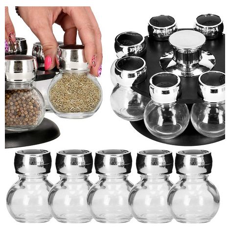 SPRINGOS Drehbarer Gewürzregal Runder Gewürzhalter für die Küche Gewürz Organizer Gewürzablage Gewürzgläser