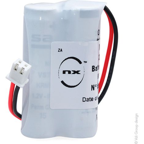 NX - Batterie eclairage secours 2x AA VST 2S1P ST1 2.4V 800mAh JST (1/3)