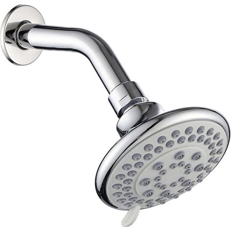 Tête de douche pluie ronde murale 4 pouces en plastique pour accessoires salle de bain (1/5)