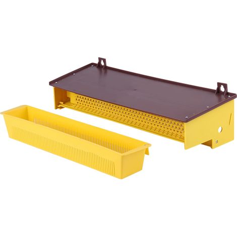 Trampa de polen de plástico amarillo extraíble con bandeja de polen ventilada - Herramienta de apicultura (1/5)
