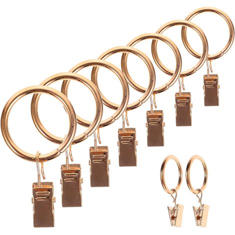 Metallclips mit rostbeständigen Ringen für 40 Vorhänge