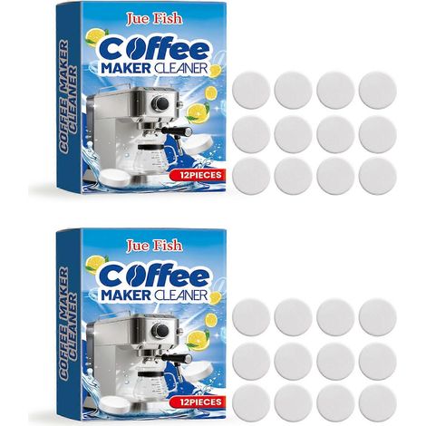 Pastilles détartrantes pour machines à café - Solution de nettoyage facile pour machines à expresso, compatibilité universelle pour une utilisation à domicile et en café (2 unités) (1/5)