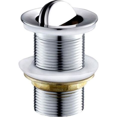 Bonde évier pivotante en cuivre chrome – Système pop-up G1 ¼ – Construction laiton massif – Design élégant pour lavabo (1/4)