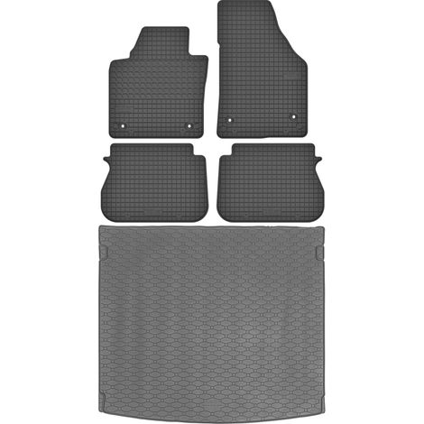 SET di tappetini in gomma per auto e tappetino per bagagliaio per VW Caddy III Kombivan dal 2004 al 2020 (1/5)