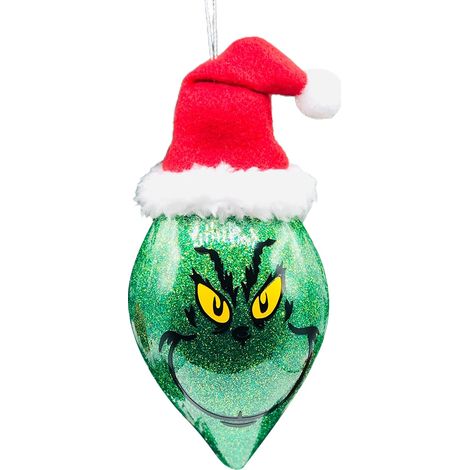 Guirlande scintillante verte avec chapeau de Noël, décoration suspendue pour sapin, ornement festif pour maison et fête. (1/5)