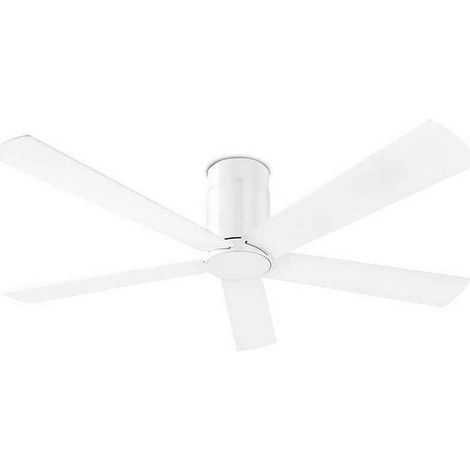 Forlight Rodas - Ventilatore da Soffitto con Luce LED Diametro 21.5cm. Struttura in Legno. Colore Bianco