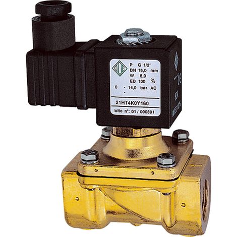 Riegler 2/2-MV,MS,NC,zwangsg,230-240V,50-60Hz,16VA,NBR+PA,G3/4,PN0-14bar (1/4)