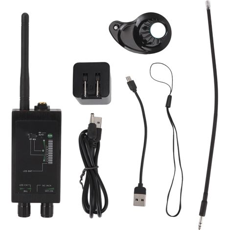 Détecteur de signaux sans fil haute sensibilité 1MHz-12GHz, localisateur RF GPS caméra portable, prise US 100-240V (1/5)