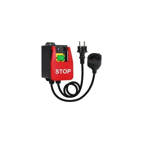 Monophasé 220 V, Commutateur à Bouton Poussoir, Interrupteur de Sécurité avec prise Interrupteur de machine pour éteindre rapidement la table de fraisage et d'autres appareils (stop) (1/5)