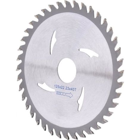 Tbest outil de coupe pour le travail du bois Lame de scie circulaire Disques de coupe pour le travail du bois au carbure Roue 125 x (1/4)