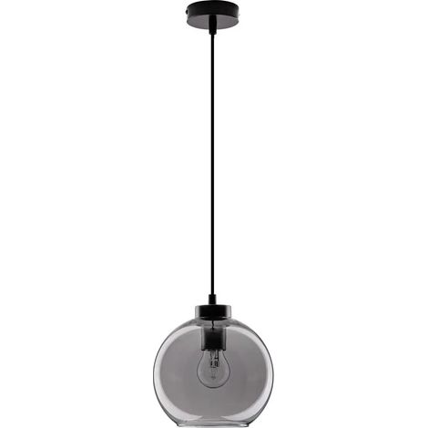 [NEUWERTIG] B-Ware Nova Luce Pendelleuchte Hängeleuchte Palmer E27 Led Schwarz Dimmbar Glas ø 20cm