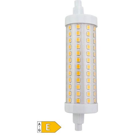 R7S LED 118mm BLANC CHAUD 3000K 13W DIMMABLE (compatible variateur) (1/2)