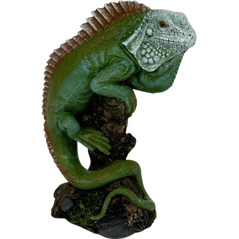 Dekofigur Leguan stehend 17 x 9 cm grün Dekofigur