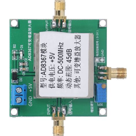Module amplificateur de signal RF large bande AD8367 500 MHz, gain variable linéaire 45 dB, CAG, VCA 0-1 V (1/5)