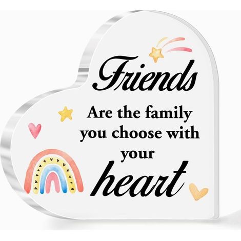 Plaque acrylique cœur effet cristal à poser, souvenir raffiné, idée cadeau pour elle ou lui（10 cm) (1/4)