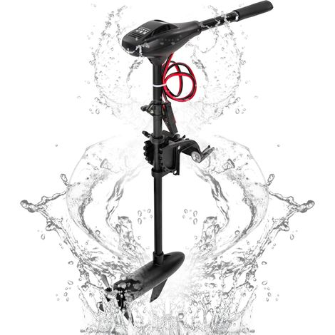 40LB Poussée Moteur électrique de trolling 12V hors-bord Bateau de pêche Moteur à brosse, 1700 tr/min, pour bateaux de pêche, annexes, bateaux pneumatiques, 5 vitesses avant & 3 vitesses arrière (1/5)