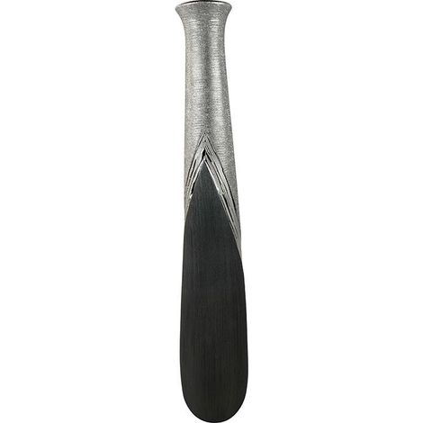 Grand vase décoratif noir et argent (1/2)