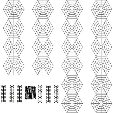 Couverture de Filet étang, 20pcs Hexagonal Plastic Floating Guard Net pour Koi Pond, Heron & Crow Protection