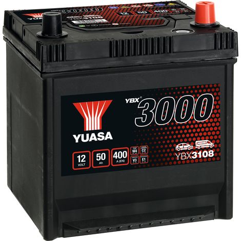 Batterie Yuasa YBX3108 conventionnelles standard 12 V 50 AH 400 AMPS L 202 l 173 H 225 (1/2)