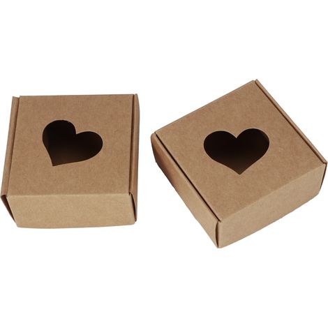50 Stück handgefertigte Seifenboxen aus Kraftpapier, ideal als Gastgeschenkbox für Hochzeiten, Süßigkeiten oder Schmuck. (1/5)