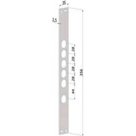 1PZ CONTROPIASTRA PER SERRATURE PORTE BLINDATE IN ACCIAIO INOX INTERNO 28 CP2530 - (CP2530XAI28)