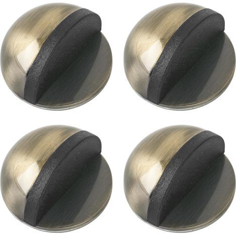 CCYKXA 4 Pack Self Adhesive Door Stops Stainless Steel Floor Door Stops Wall Doorstops for All Hard Floors Protect Walls and Furniture Bronze (1/5)
