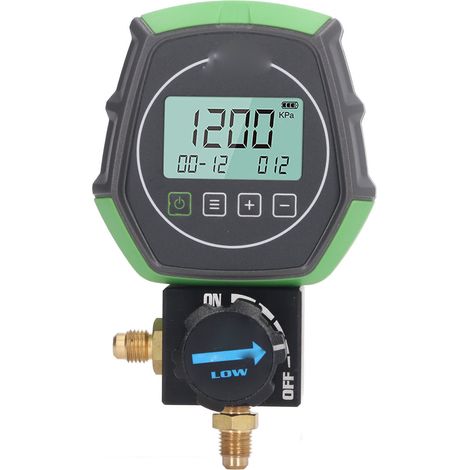 Multifunktionales digitales Manometer für Klimaanlagen, Druck- und Temperaturprüfer, integriertes Vakuummeter, kompatibel mit 90 Kältemitteln. (1/5)