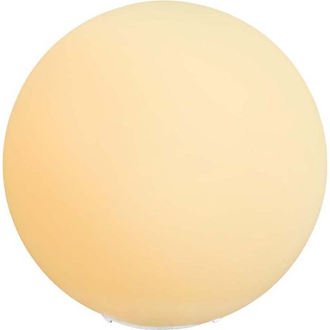 Tischleuchte Nachttischlampe Leselampe Metall Nickel Glaskugel opal H 24,5 cm
