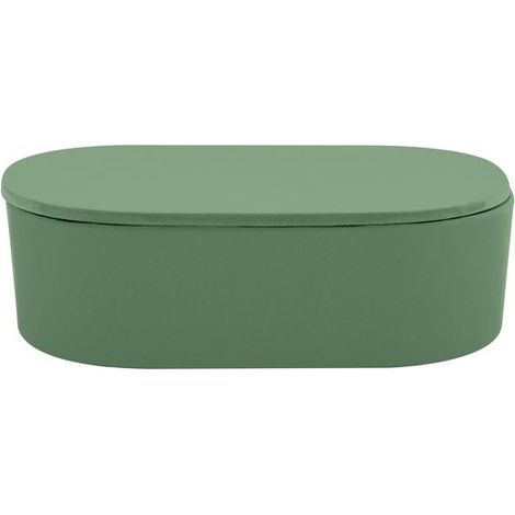 TAKEO Caja de Algodón de Fibra de Bambú Albahaca Verde Spirella