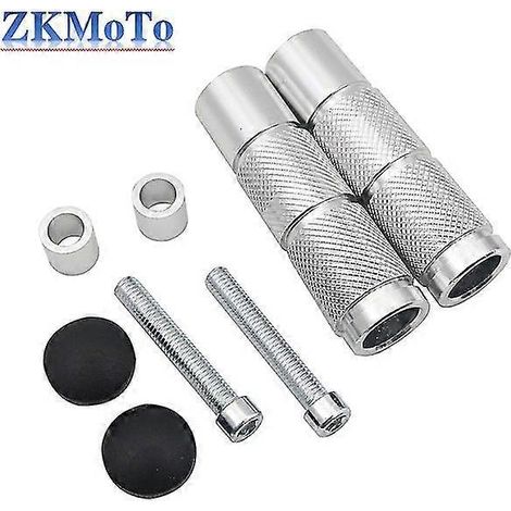 Motorrad-, Fahrrad-, Roller- und Dirtbike-Fußrasten M8 CNC für Kawasaki, Honda, KTM, Yamaha, Suzuki, Motocross, ATV, Universal – Silber