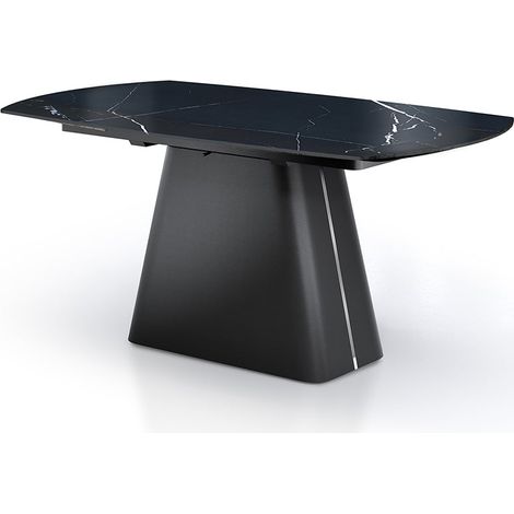 Tavolo allungabile in ceramica per sala da pranzo Libin - Nero (1/5)