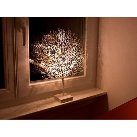 Arbre décoratif - - 50 cm - Noir - LED - Intérieur - Pile (1/3)
