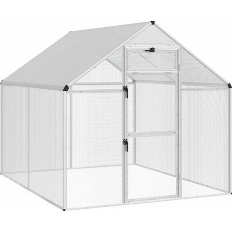 Bird Cage Silver 181.5 x 221 x 173.5 cm Welded Wire Mesh vidaXL