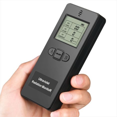 Détecteur de rayonnement ultraviolet numérique portable Compteur UVI ultraviolet Testeur de radiomètre (1/5)