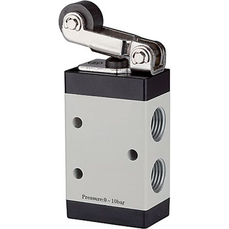 Riegler 3/2-Wegeventil, mechanisch betätigt, »M3«, Rollenhebel, NC, G 1/4 (1/3)