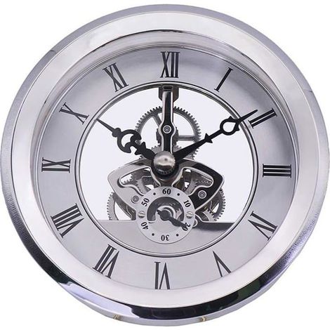 Horloge intégrée 103mm squelette transparent - HAWUJ - Chiffres romains, mouvement quartz - Bricolage horlogerie (1/3)