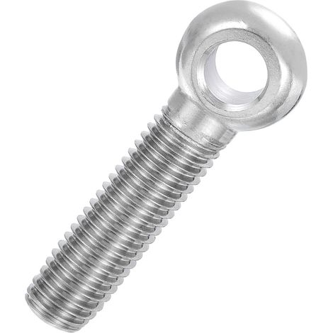Boulon à Œil M18x80mm Boulon à Œillet de Levage pour Balancement d'Épaule, Vis Poisson en Acier Inoxydable 304, Filetage Métrique à Demi-Denture Trou Coulissant, Argentée (1/5)