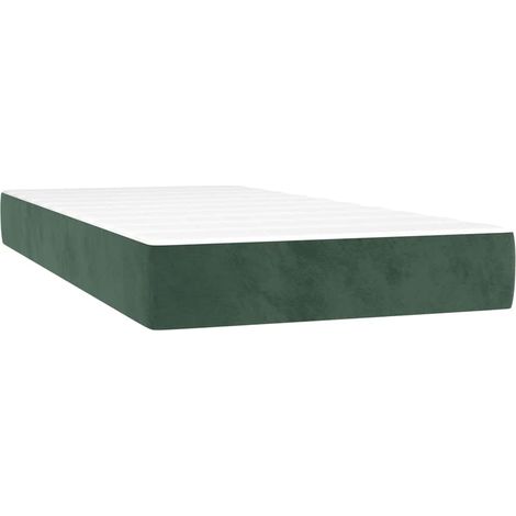 Maison Exclusive - Materasso a Molle Insacchettate Rigidità Media Verde Scuro 90x220x20 cm in Velluto