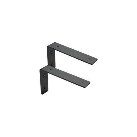 Lot de 2 supports d'étagère murale, 15 cm, poutres robustes en acier de 6 mm, montage facile, design moderne pour un rangement décoratif Crezuo (1/4)
