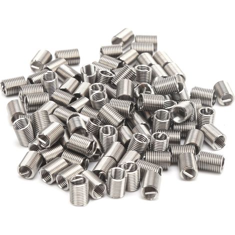 Lot de 100 inserts de réparation filetée M5x0.8x2.5D en acier, douilles de protection pour vis et écrous (1/5)