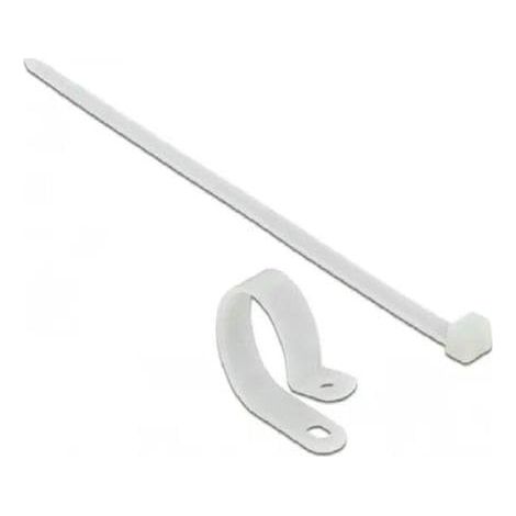18875 - COLLIER DE FIXATION 25,4 MM AVEC SERRE-CÂBLE L 300 X L 7,2 MM BLANC DELOCK