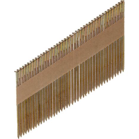 Lot de 2200 clous tête demi-lune AEG - annelé galvanisé - 75 x 2,8 mm