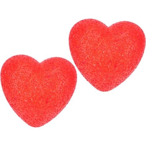 Lampe de Chevet de Cœur LED Rouge 8 Cm, Lot de 2 Veilleuses à Piles, Lumière Décorative Romantique pour Chambre et Saint-valentin, Éclairage D’ambiance Intime (1/5)