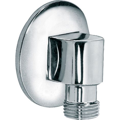 Curva da incasso in ottone con rosone 1/2"f x 1/2"m cromo cromo