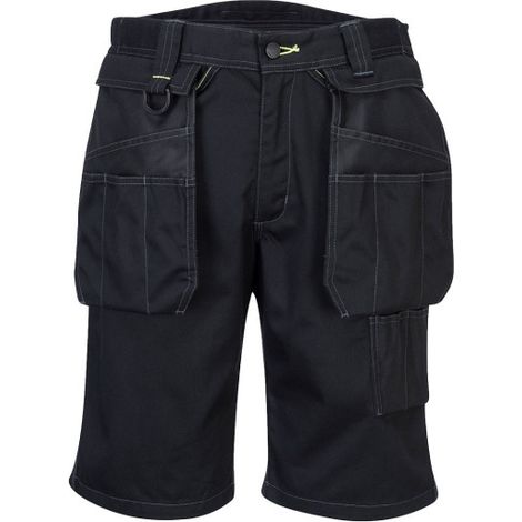 Bermudas de trabajo trabajo bolsillos multi-funcionales PW3 Holster PW345 41 pulgadas Negro